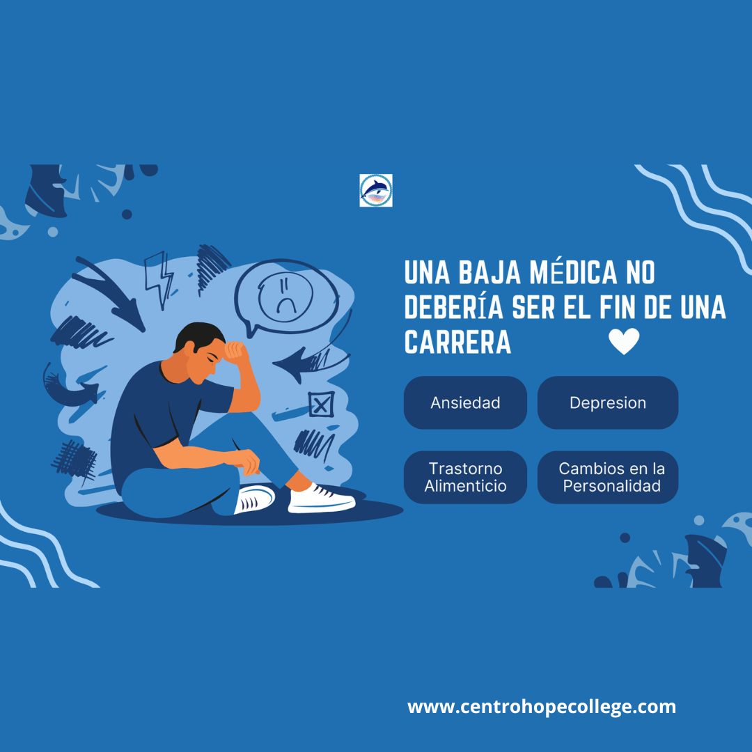 Salud Mental en el Trabajo y Despidos por Enfermedad: Una Mirada desde Recursos Humanos. Imagen de un trabajador visiblemente afectado por ansiedad, con frases sobre depresión, trastornos alimenticios y cambios en la personalidad, destacando que una baja médica no debería significar el fin de una carrera.