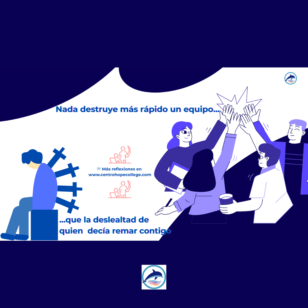La traición en un equipo: el golpe más duro puede venir de quien decía remar contigo. Ilustración de un equipo celebrando mientras otro miembro queda solo, herido por la deslealtad. Representa el impacto emocional de la traición laboral y la importancia de la confianza en los entornos profesionales.