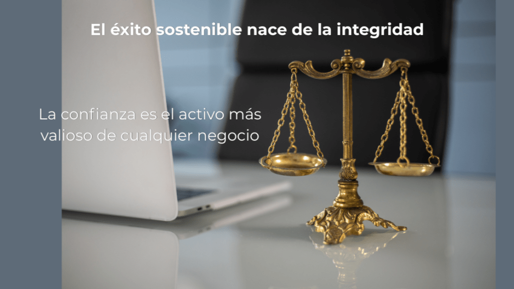 El precio de mentir en los negocios: balanza que representa la integridad, la confianza y la ética empresarial.